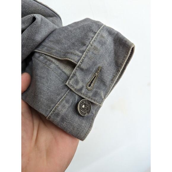 The Kooples Men's Grey Denim Jacket Button Down Pockets Size Medium - Picture 9 of 10